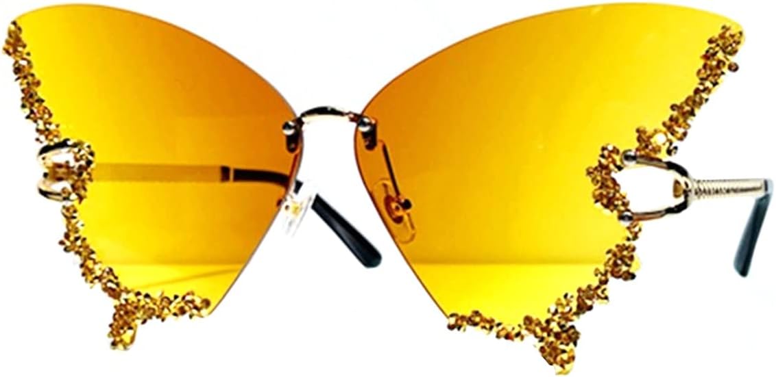 Солнцезащитные очки Willochra без оправы с драгоценными камнями, женские солнцезащитные очки большого размера с бриллиантами в форме бабочки, розовые солнцезащитные очки со стразами для женщин, Yellow
Солнцезащитные очки Willochra без оправы с драгоценными камнями, женские солнцезащитные очки большого размера с бриллиантами в форме бабочки, розовые солнцезащитные очки со стразами для женщин, Yellow