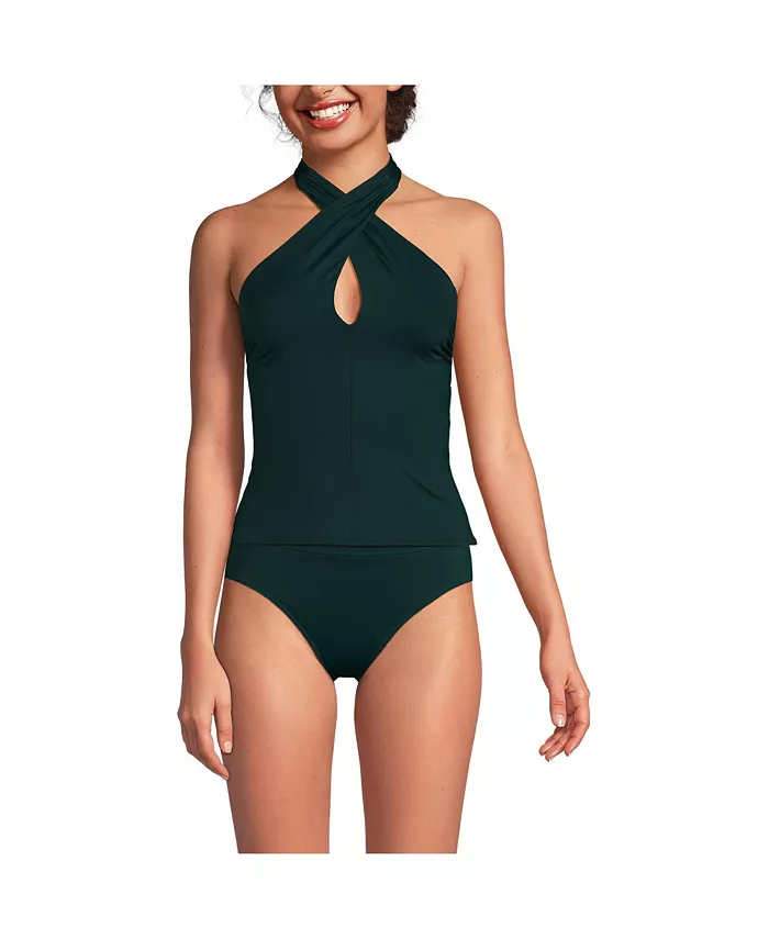 Женский топ-танкини с перекрещивающимися бретелями на шее Lands' End, зеленый
Женский топ-танкини с перекрещивающимися бретелями на шее Lands' End, зеленый