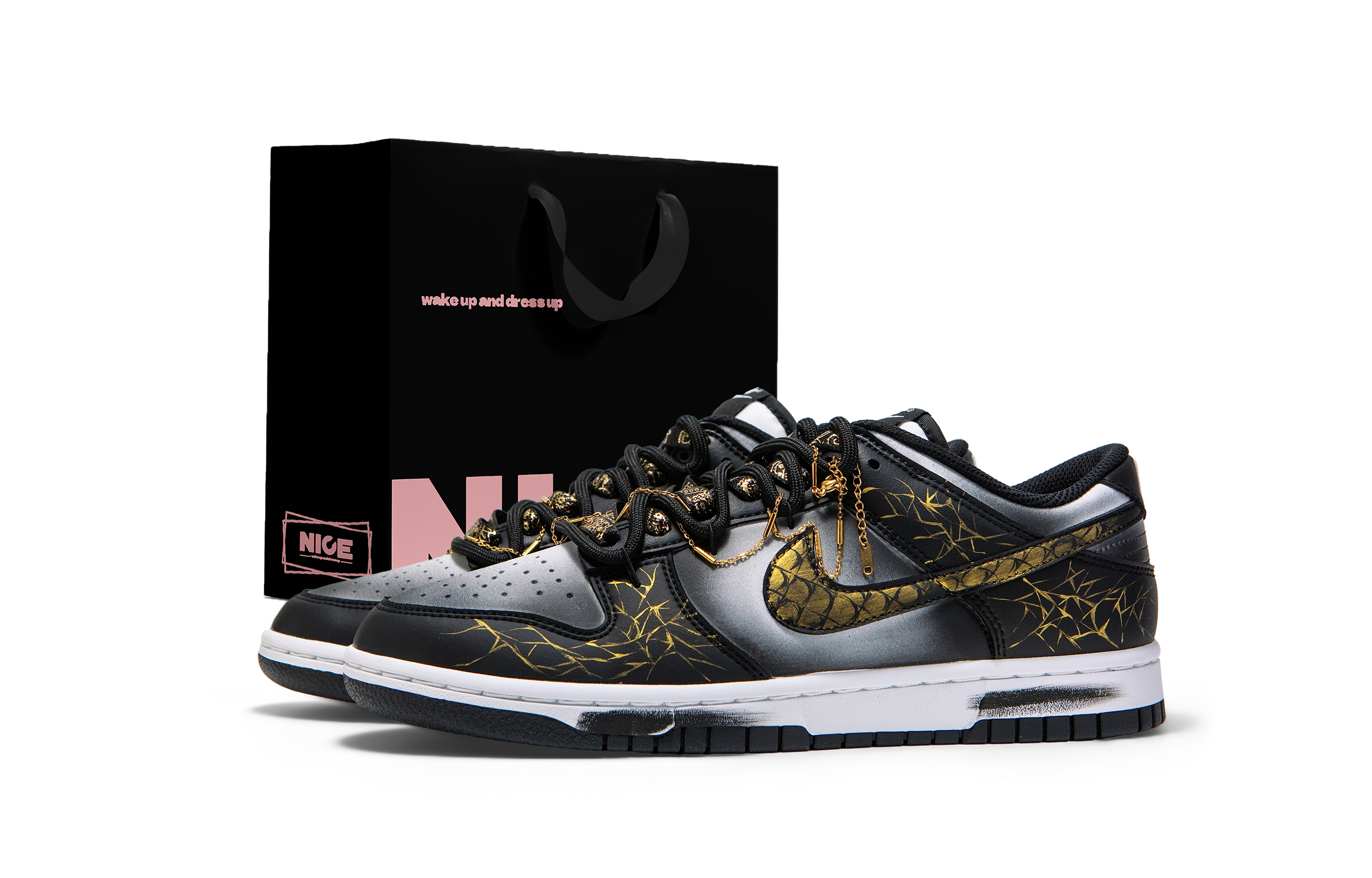 Nike Dunk Slip Resistant Abrasion Resistant низкие скейтборд кроссовки мужские Black Gold
Nike Dunk Slip Resistant Abrasion Resistant низкие скейтборд кроссовки мужские Black Gold