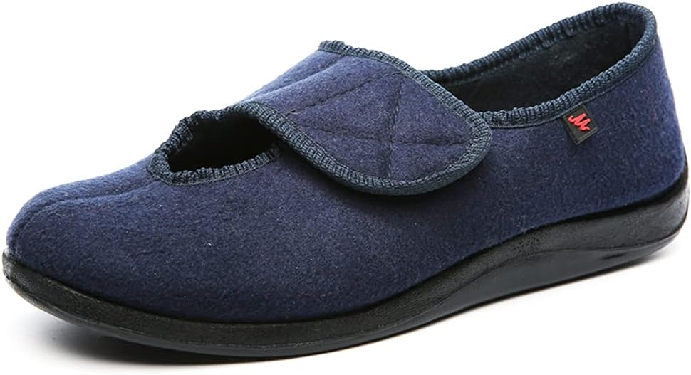 Мужские тапочки, регулируемые домашние туфли, мягкий флисовый комфорт, не скользят, облегчение для широких опухших стоп, для пожилых, при отечности, отеках, артрите ZJING, синий
Мужские тапочки, регулируемые домашние туфли, мягкий флисовый комфорт, не скользят, облегчение для широких опухших стоп, для пожилых, при отечности, отеках, артрите ZJING, синий