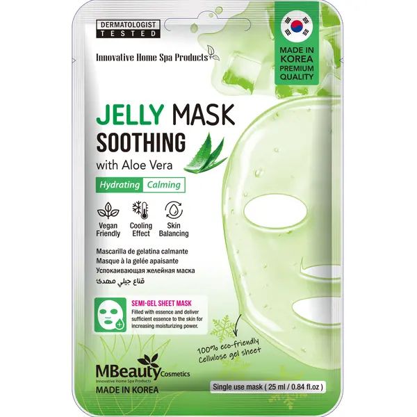 Увлажняющая и успокаивающая гелевая маска для лица, 25 мл Mbeauty Jelly mask soothing
Увлажняющая и успокаивающая гелевая маска для лица, 25 мл Mbeauty Jelly mask soothing