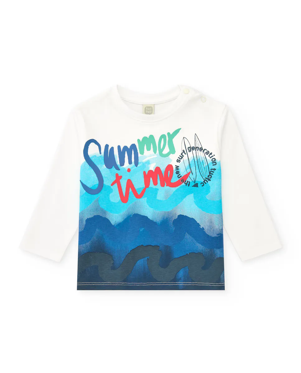 Baby boy футболка с длинными рукавами и летним принтом Tuc tuc, белый 
Baby boy футболка с длинными рукавами и летним принтом Tuc tuc, белый