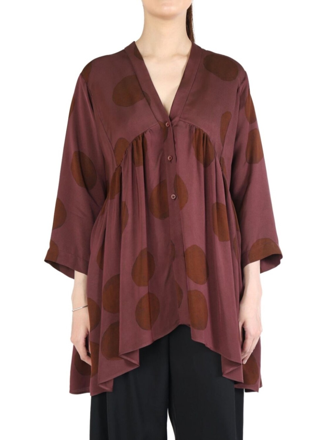 Uma Wang блузка с принтом в горошек, розовый
Uma Wang блузка с принтом в горошек, розовый