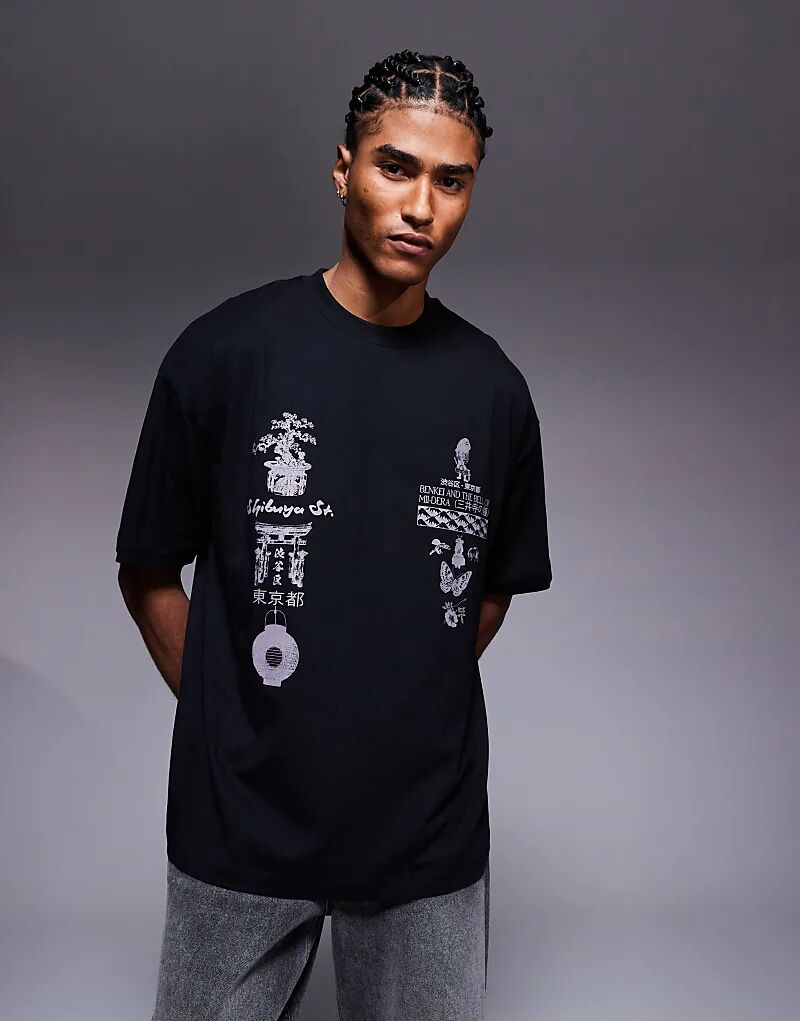 Футболка ASOS DESIGN свободного кроя с многопозиционной графикой черного цвета
Футболка ASOS DESIGN свободного кроя с многопозиционной графикой черного цвета