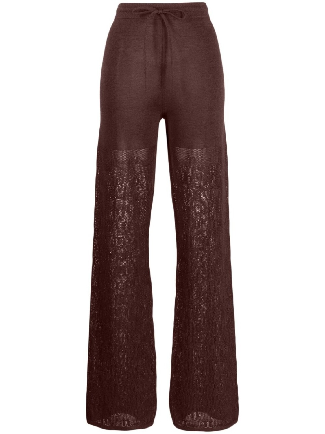 Nanushka брюки в технике кроше с логотипом, коричневый
Nanushka брюки в технике кроше с логотипом, коричневый