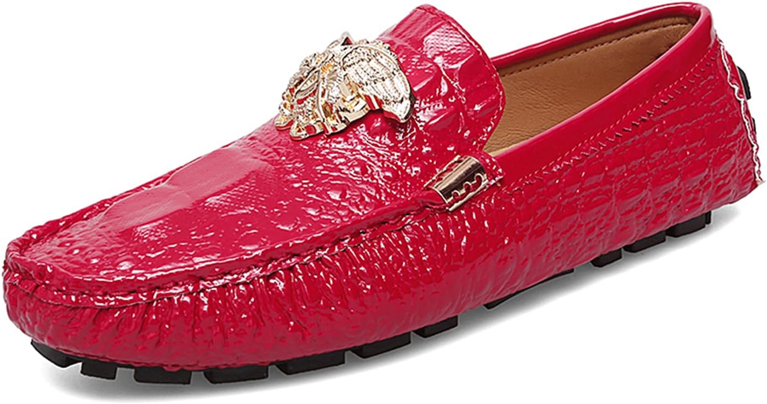 Мужские мокасины CHUUMEE с узором под крокодила, кожаные лоферы, повседневная обувь без шнурков, стильные ботинки, красный
Мужские мокасины CHUUMEE с узором под крокодила, кожаные лоферы, повседневная обувь без шнурков, стильные ботинки, красный
