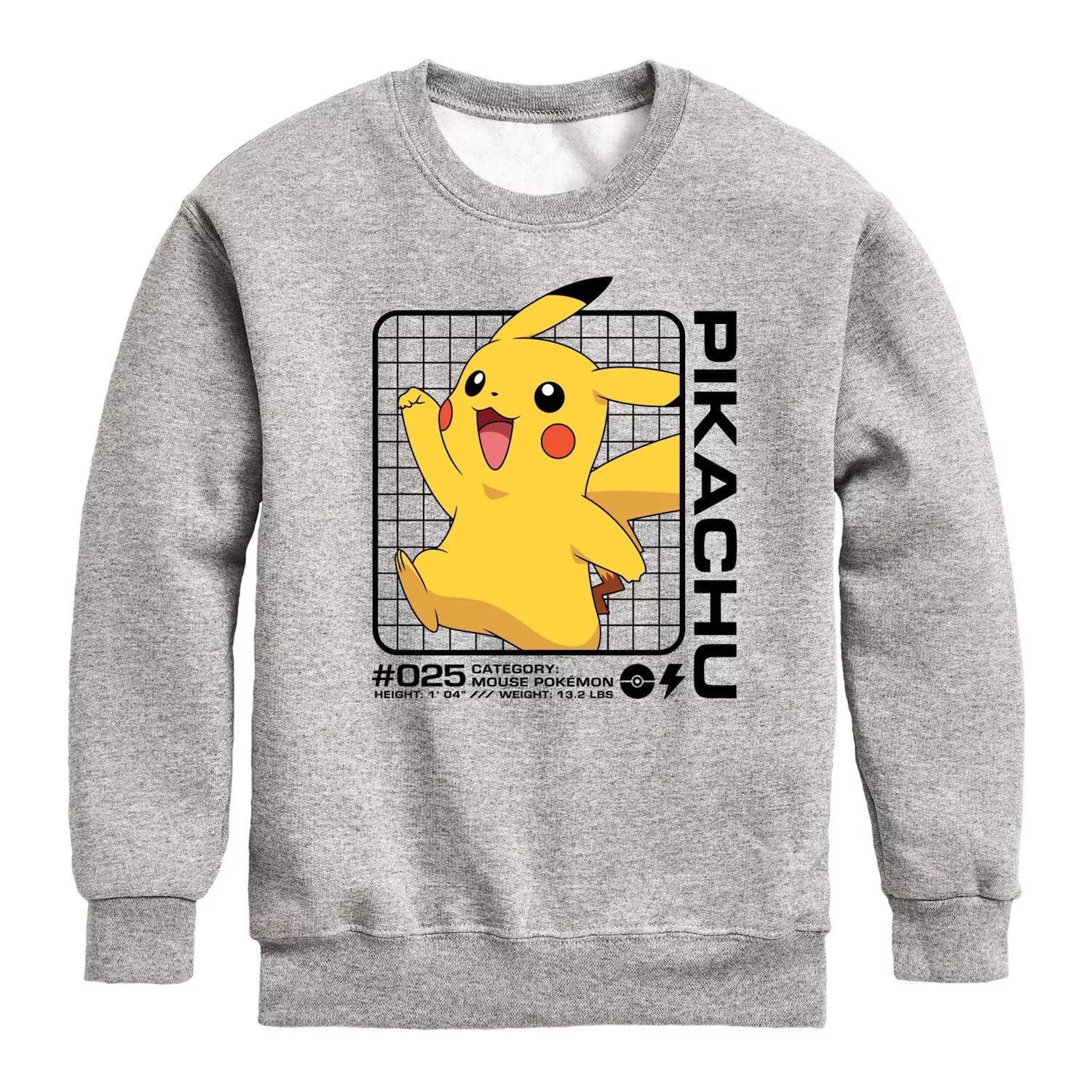 Флисовая толстовка с рисунком Pokemon Pikachu Stats для мальчиков 8–20 лет Licensed Character, серый
Флисовая толстовка с рисунком Pokemon Pikachu Stats для мальчиков 8–20 лет Licensed Character, серый