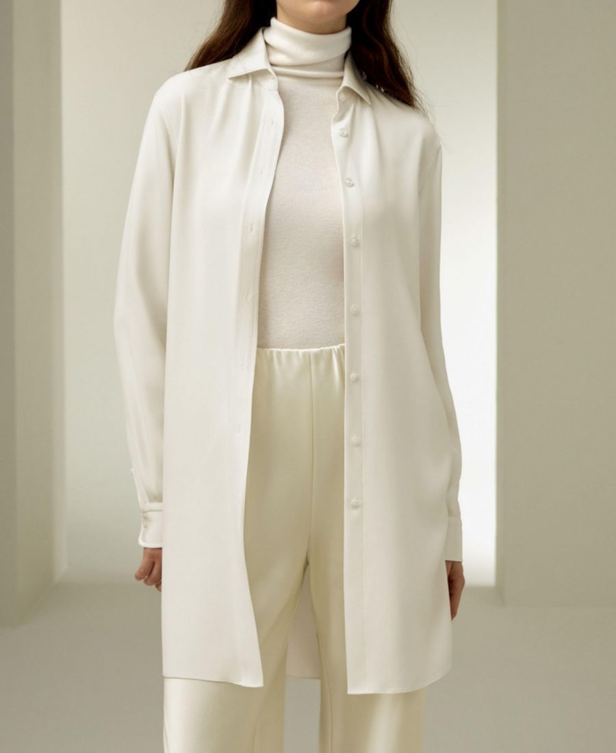 Классическая женская шелковая рубашка удлиненного кроя LILYSILK, Natural white
Классическая женская шелковая рубашка удлиненного кроя LILYSILK, Natural white