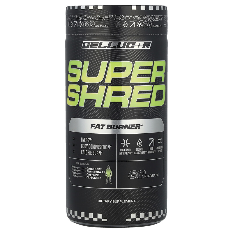 C4 / Cellucor, Super Shred, средство для сжигания жира, 60 капсул
C4 / Cellucor, Super Shred, средство для сжигания жира, 60 капсул