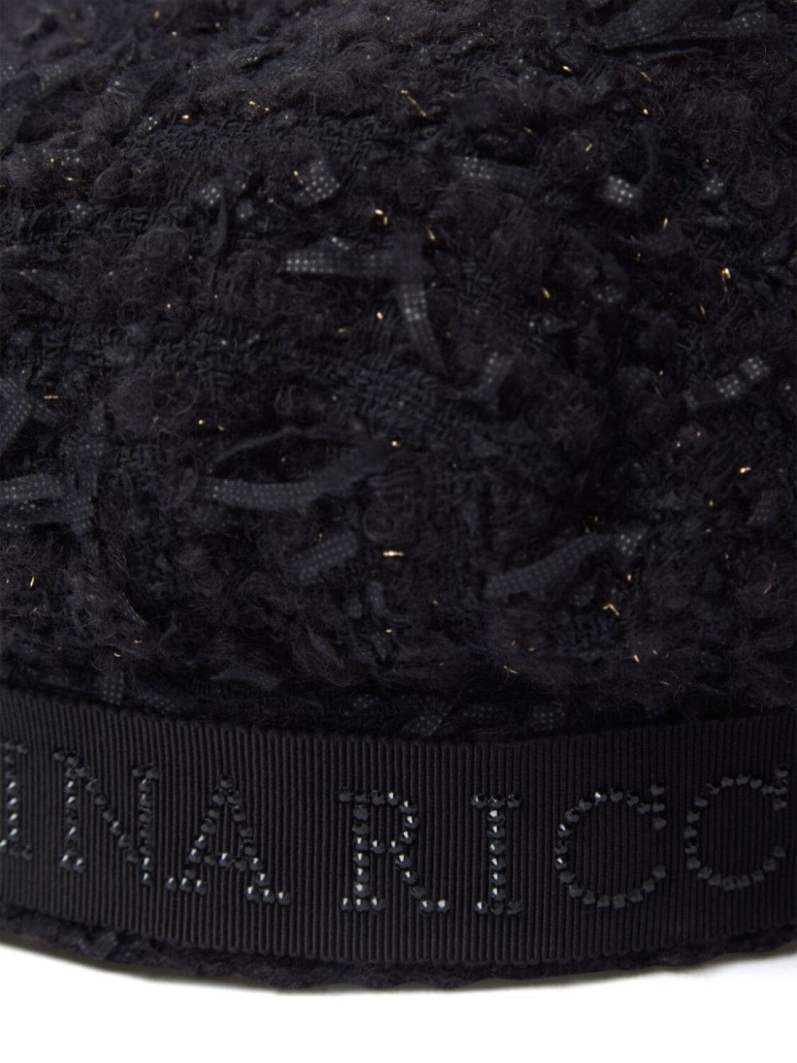 Nina Ricci твидовый берет с логотипом, черный
Nina Ricci твидовый берет с логотипом, черный