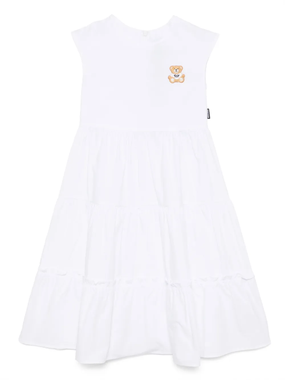 Платье с нашивкой Moschino Kids, белый
Платье с нашивкой Moschino Kids, белый