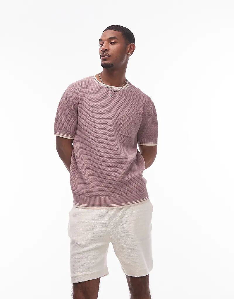 Футболка Topman из трикотажного полотна с воротником и подолом в лилово-лиловой окантовке, Розовый, Футболка Topman из трикотажного полотна с воротником и подолом в лилово-лиловой окантовке
Футболка Topman из трикотажного полотна с воротником и подолом в лилово-лиловой окантовке, Розовый, Футболка Topman из трикотажного полотна с воротником и подолом в лилово-лиловой окантовке