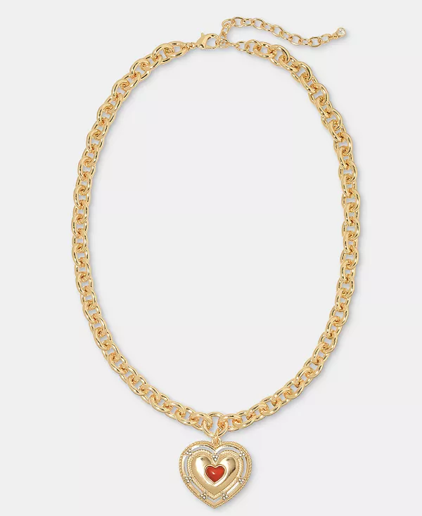 Ожерелье с подвеской в форме сердца из паве и камней, 18 дюймов + удлинитель 3 дюйма, эксклюзивно в Macy's On 34Th, red
Ожерелье с подвеской в форме сердца из паве и камней, 18 дюймов + удлинитель 3 дюйма, эксклюзивно в Macy's On 34Th, red