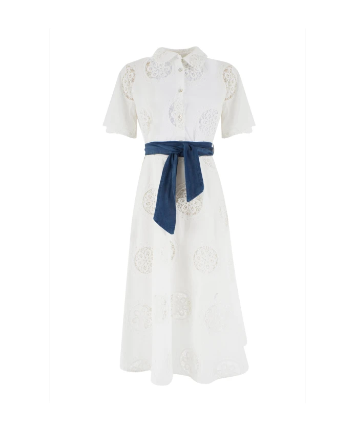 Белое вышитое платье миди Yes Zee, белый
Белое вышитое платье миди Yes Zee, белый