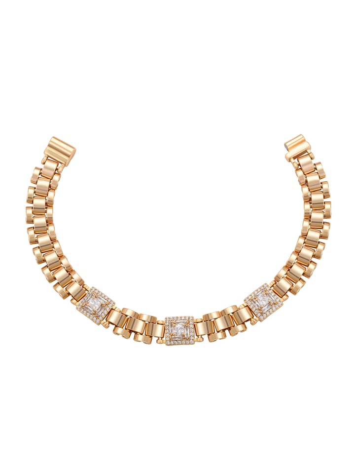 Faina Женский браслет-цепочка с кристаллами, розовое золото, белый
Faina Женский браслет-цепочка с кристаллами, розовое золото, белый