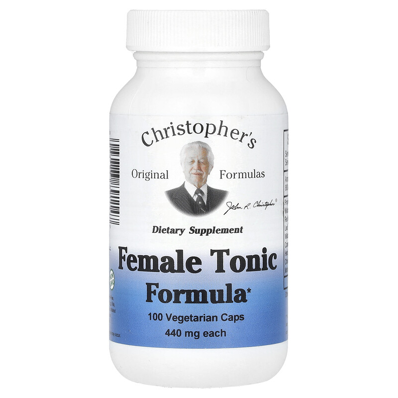 Christopher's Original Formulas, Тонизирующая смесь для женщин, 440 мг, 100 вегетарианских капсул
Christopher's Original Formulas, Тонизирующая смесь для женщин, 440 мг, 100 вегетарианских капсул