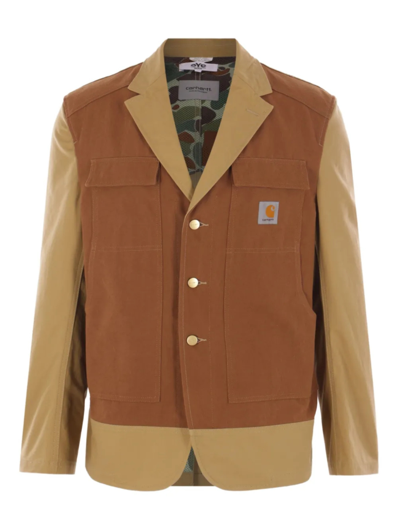 Блейзер из хлопка со вставками Junya Watanabe MAN, коричневый
Блейзер из хлопка со вставками Junya Watanabe MAN, коричневый