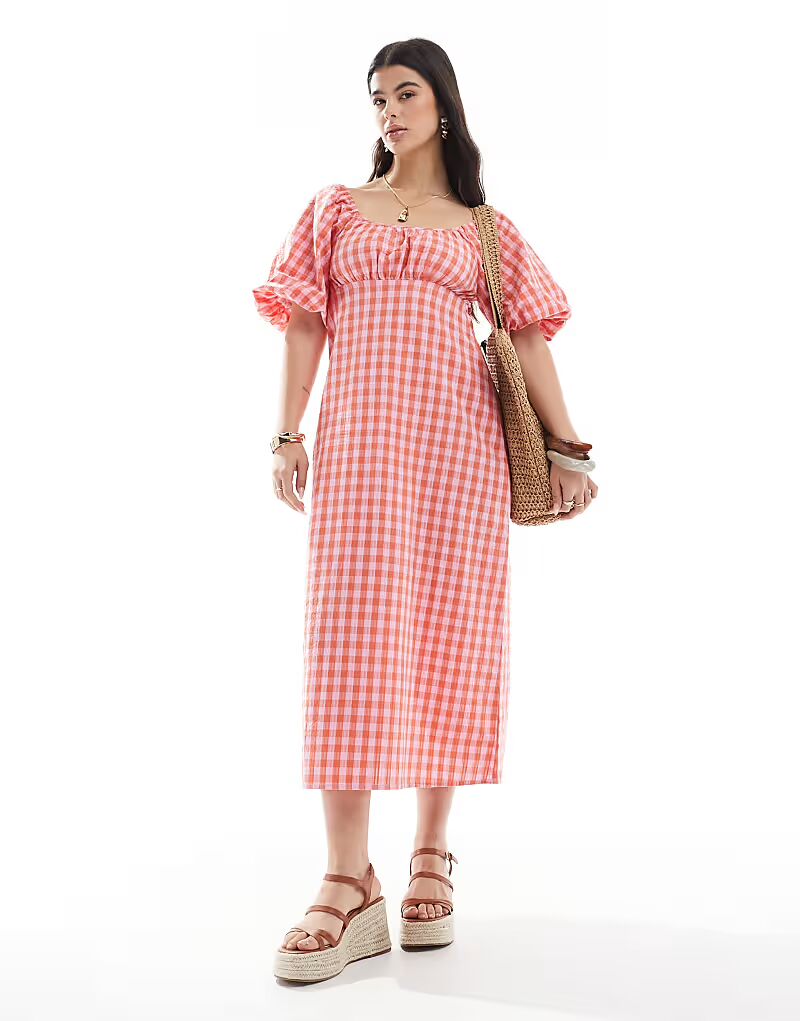 Платье-шорты в клетку Brave Soul Milkmaid в розовом и оранжевом цвете
Платье-шорты в клетку Brave Soul Milkmaid в розовом и оранжевом цвете