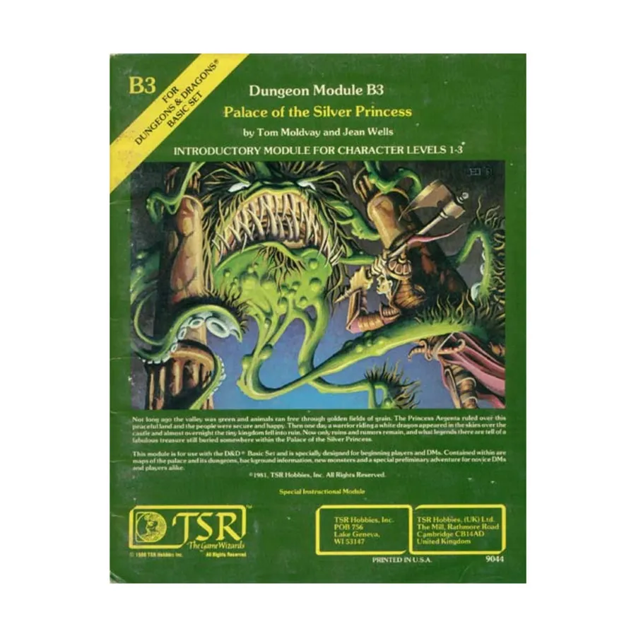 Модуль Palace of the Silver Princess (4th Printing, Green), Basic Dungeons & Dragons (Original Edition) - Modules & Adventures - B Series
Модуль Palace of the Silver Princess (4th Printing, Green), Basic Dungeons & Dragons (Original Edition) - Modules & Adventures - B Series