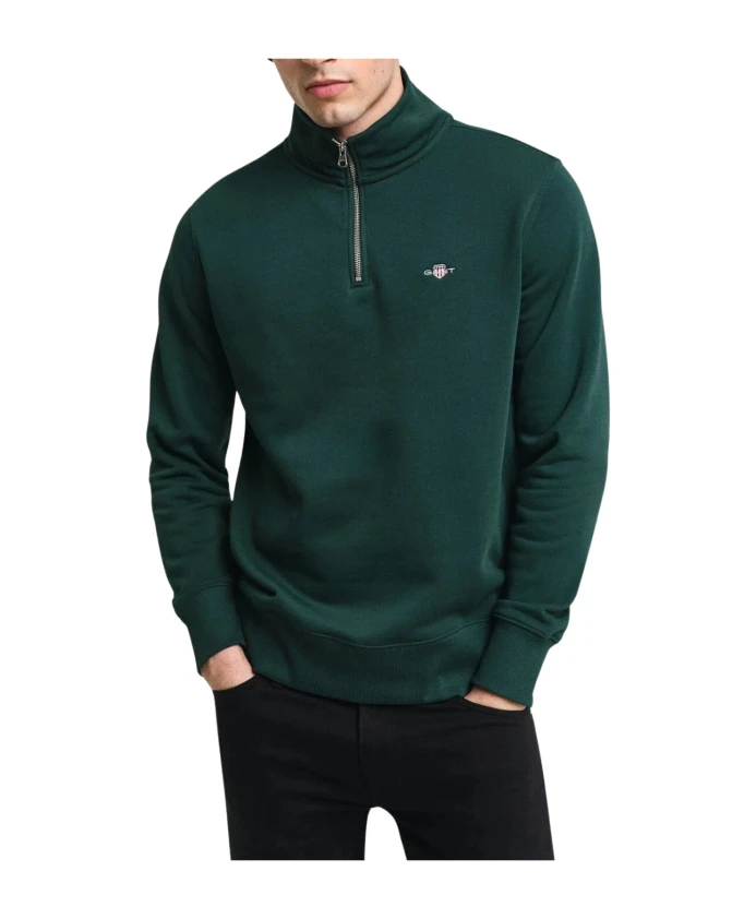 Толстовка Shield с застежкой-молнией до середины груди Gant, зеленый
Толстовка Shield с застежкой-молнией до середины груди Gant, зеленый