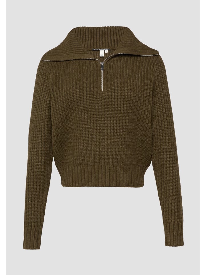 Вязаный свитер цвета 7864_оливковый QS
Вязаный свитер цвета 7864_оливковый QS