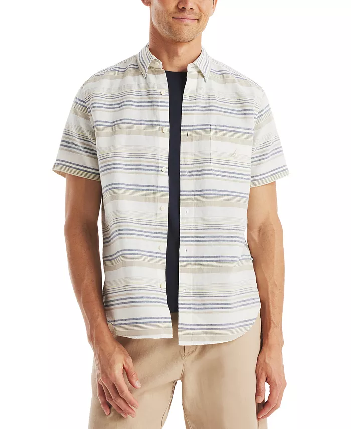 Мужская полосатая рубашка с коротким рукавом Nautica, белый
Мужская полосатая рубашка с коротким рукавом Nautica, белый