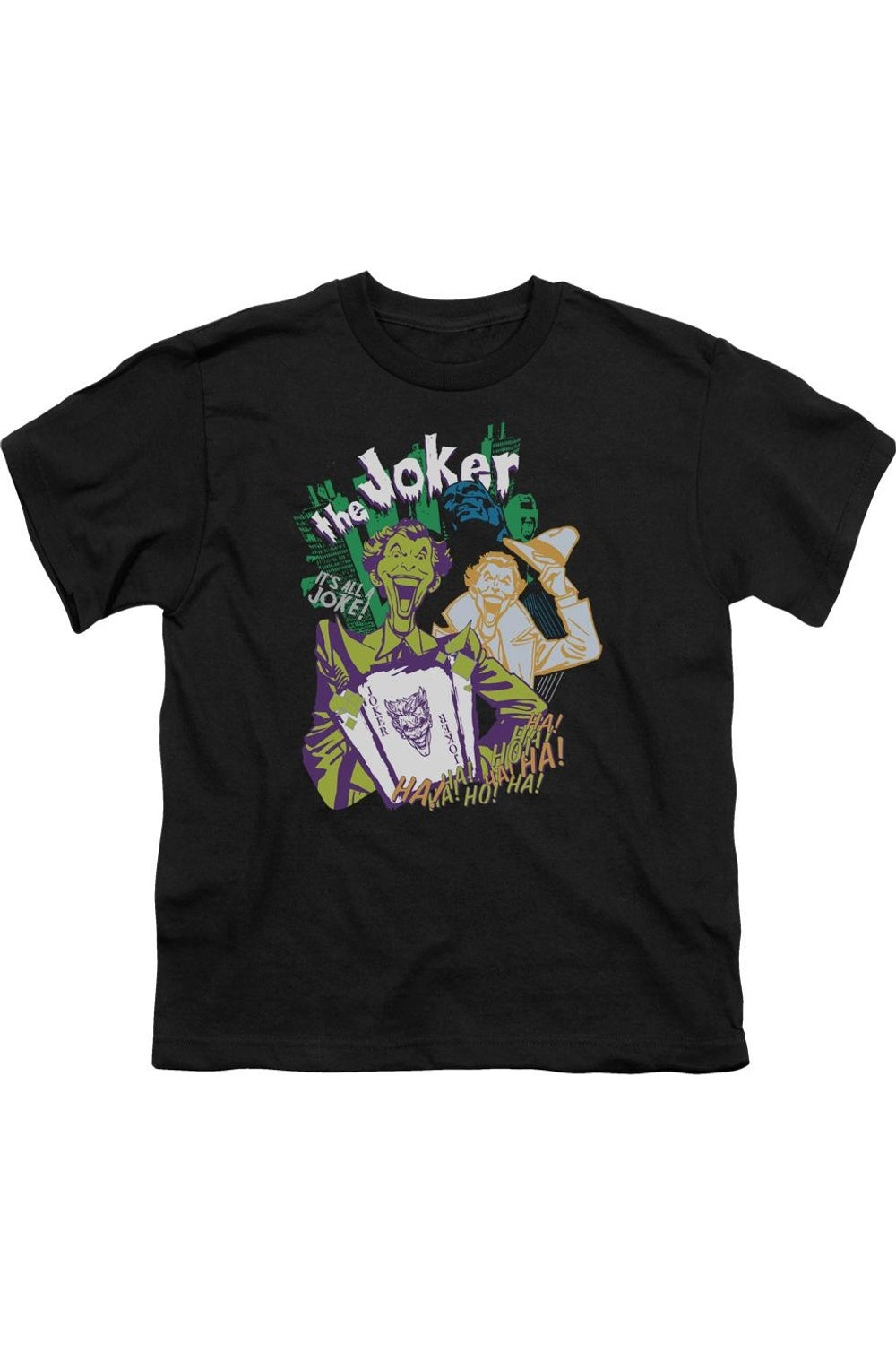 Футболка с коротким рукавом для детей "Batman: Это всего лишь шутка" Gildan, черный 
Футболка с коротким рукавом для детей "Batman: Это всего лишь шутка" Gildan, черный