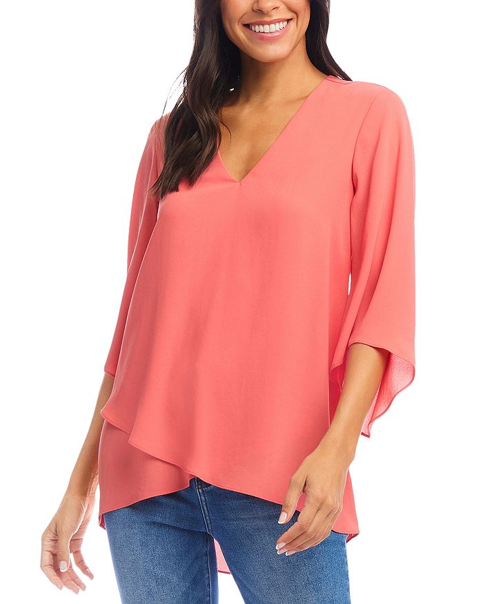 Асимметричный топ с рукавами-браслетами Karen Kane, оранжевый
Асимметричный топ с рукавами-браслетами Karen Kane, оранжевый