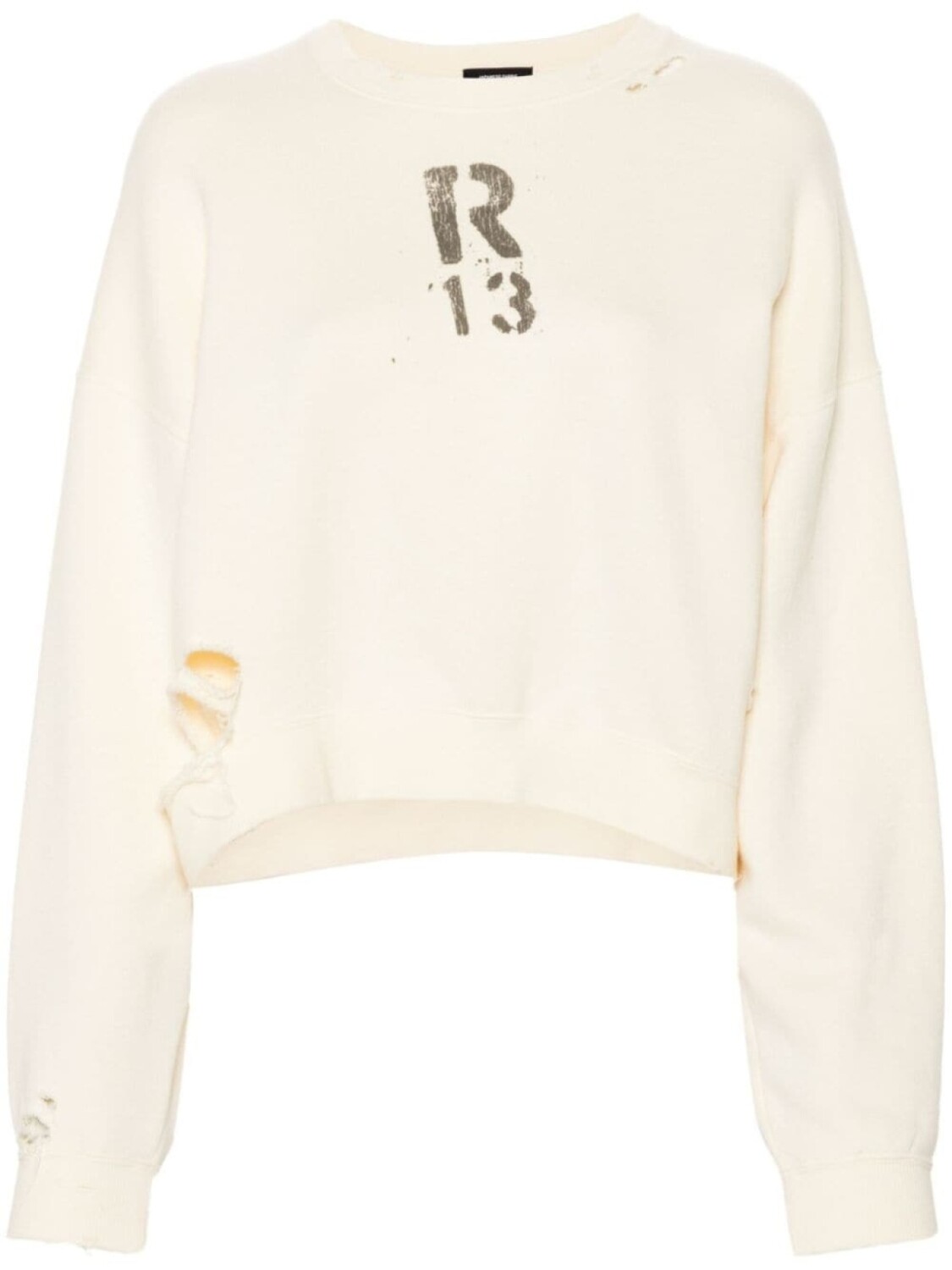 R13 укороченная толстовка, нейтральный цвет
R13 укороченная толстовка, нейтральный цвет