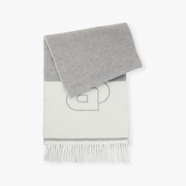 Шарф из шерстяной смеси с фирменной бахромой Boss, серый
Шарф из шерстяной смеси с фирменной бахромой Boss, серый