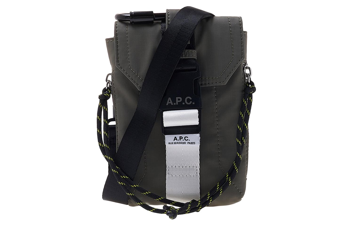 A.P.C Нейлоновая наплечная сумка через плечо мужская серо-зеленая
A.P.C Нейлоновая наплечная сумка через плечо мужская серо-зеленая