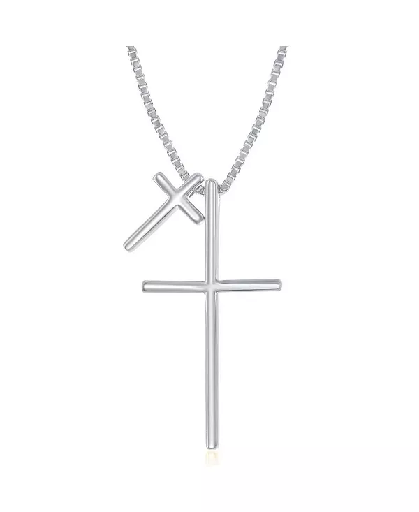 Ожерелье с двойным крестом из стерлингового серебра Simona, silver
Ожерелье с двойным крестом из стерлингового серебра Simona, silver