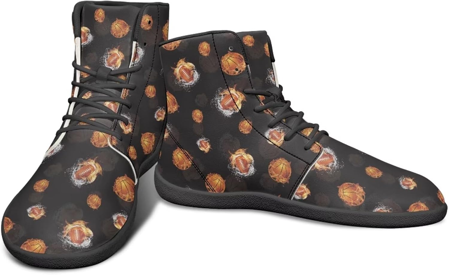 Кроссовки-босоножки с высоким верхом для мужчин, минималистичная обувь для бега с резиновой подошвой для заземления Watdotory, Flame Basketball Football Print
Кроссовки-босоножки с высоким верхом для мужчин, минималистичная обувь для бега с резиновой подошвой для заземления Watdotory, Flame Basketball Football Print