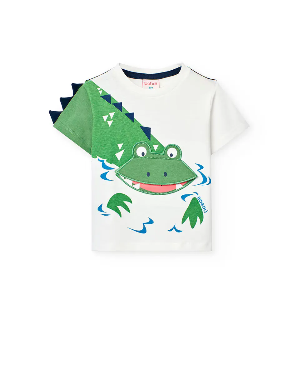 Футболка из хлопка для мальчика с 3D аппликациями Boboli, белый
Футболка из хлопка для мальчика с 3D аппликациями Boboli, белый