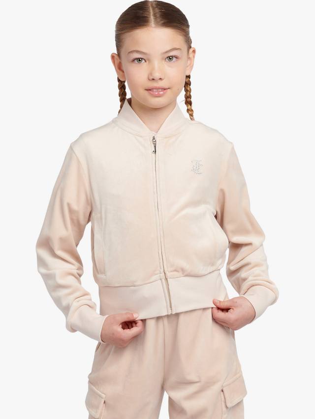 Детская велюровая укороченная худи на молнии Juicy Couture, Gray Morn
Детская велюровая укороченная худи на молнии Juicy Couture, Gray Morn