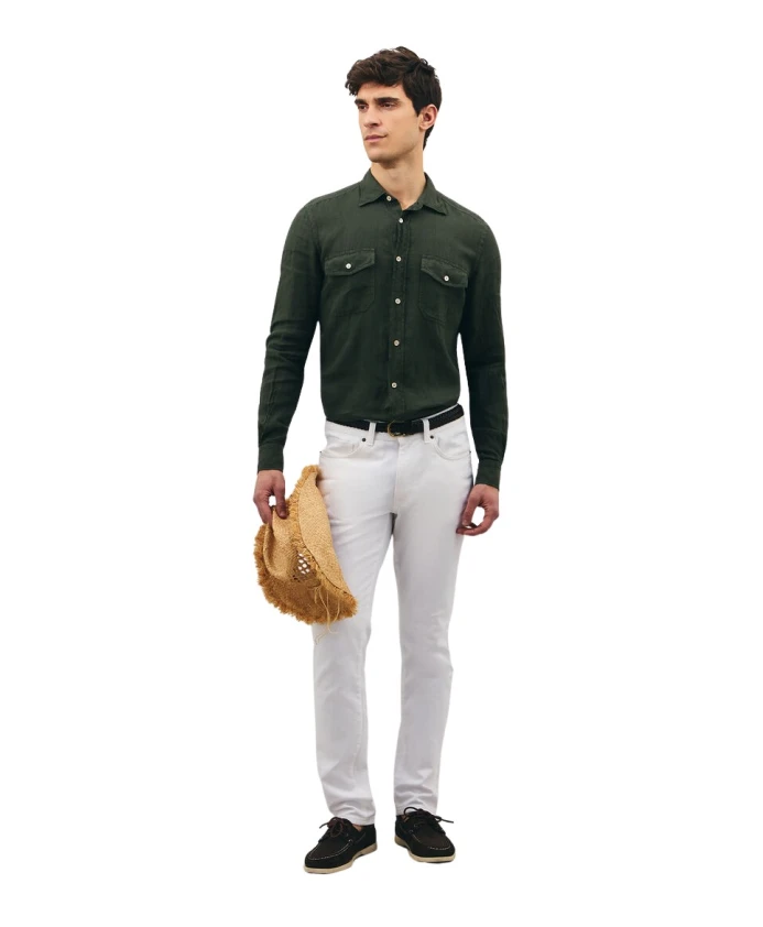 Льняная рубашка в стиле вестерн Boglioli, зеленый
Льняная рубашка в стиле вестерн Boglioli, зеленый