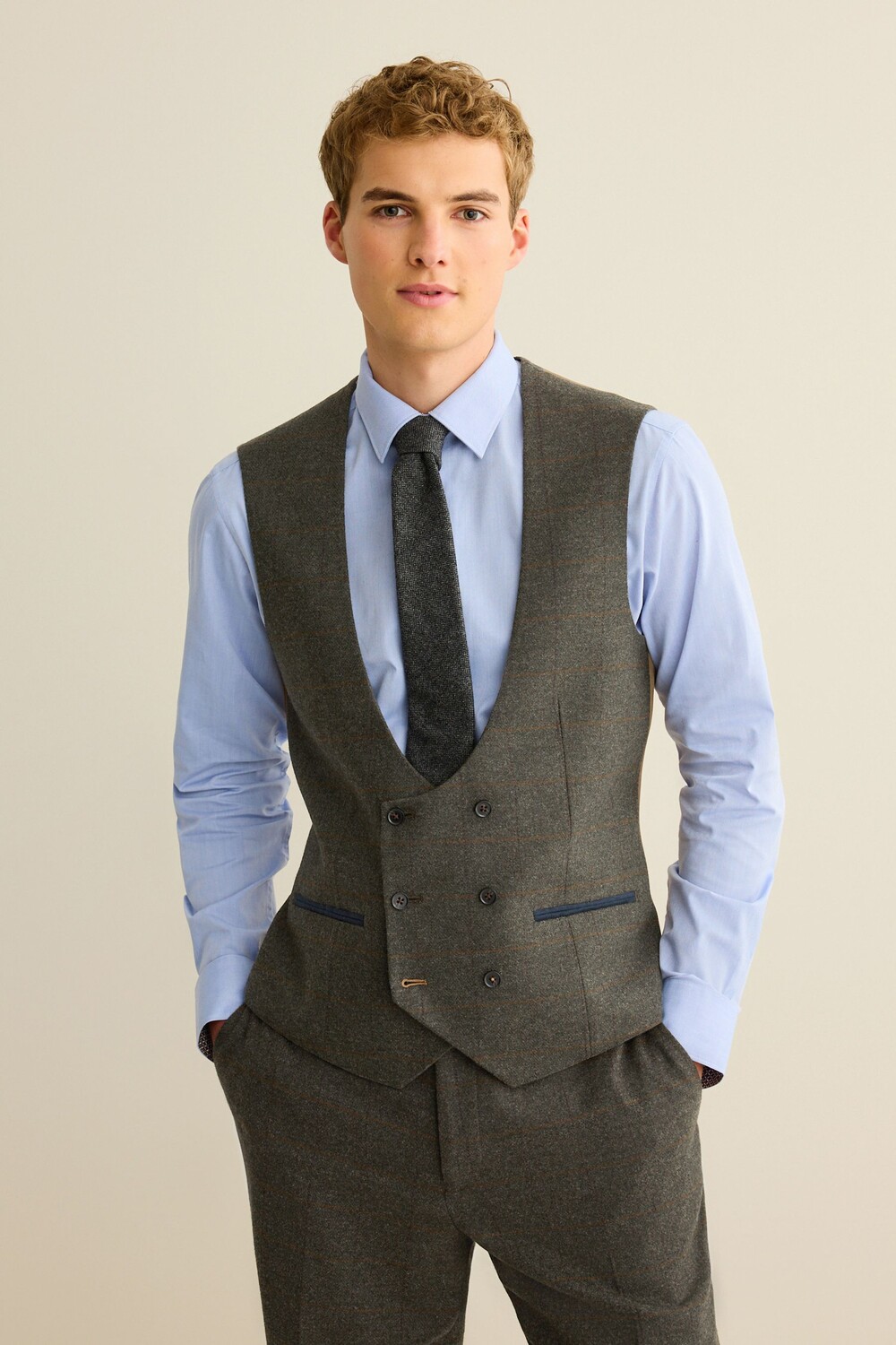 Клетчатый костюмный жилет с декоративной отделкой Next, зеленый
Клетчатый костюмный жилет с декоративной отделкой Next, зеленый