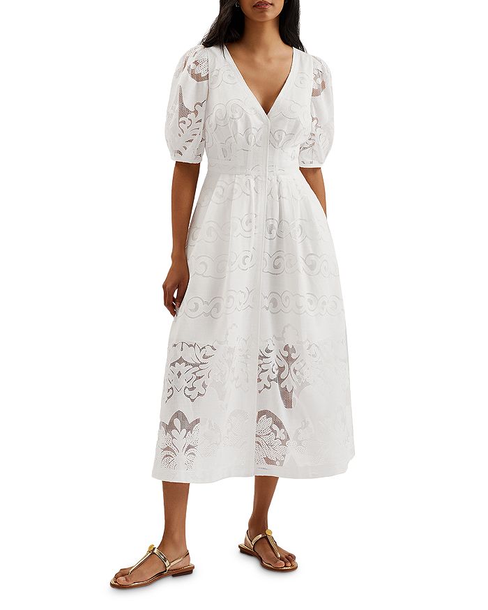 Платье миди с кружевом Agnel Ted Baker, белый
Платье миди с кружевом Agnel Ted Baker, белый