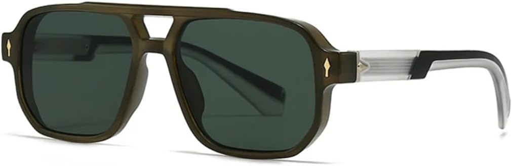 Ретро солнцезащитные очки с двойной перемычкой для женщин и мужчин, с заклепками, двухцветные, с градиентным переходом, защита от УФ-излучения UV400 UATXTAU, Green Dark Green
Ретро солнцезащитные очки с двойной перемычкой для женщин и мужчин, с заклепками, двухцветные, с градиентным переходом, защита от УФ-излучения UV400 UATXTAU, Green Dark Green