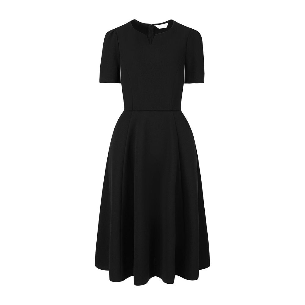 Женские офисные платья, рабочее платье трапециевидной формы с короткими рукавами и разрезом шеи Hombety, черный
Женские офисные платья, рабочее платье трапециевидной формы с короткими рукавами и разрезом шеи Hombety, черный