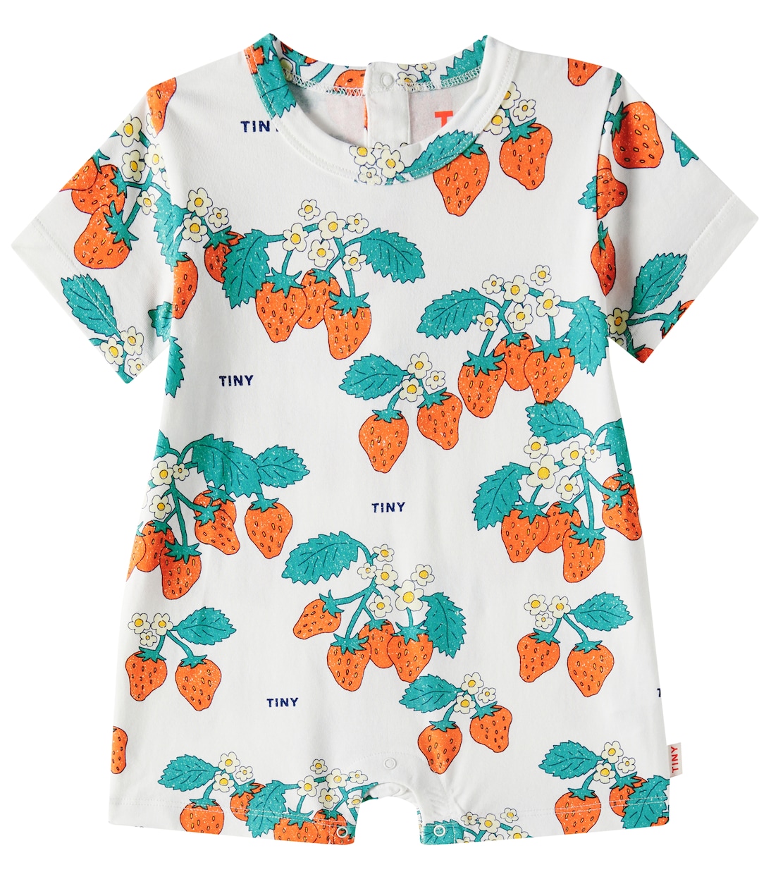 Комбинезон из хлопкового джерси с надписью Детская клубника Tinycottons, Off-White
Комбинезон из хлопкового джерси с надписью Детская клубника Tinycottons, Off-White