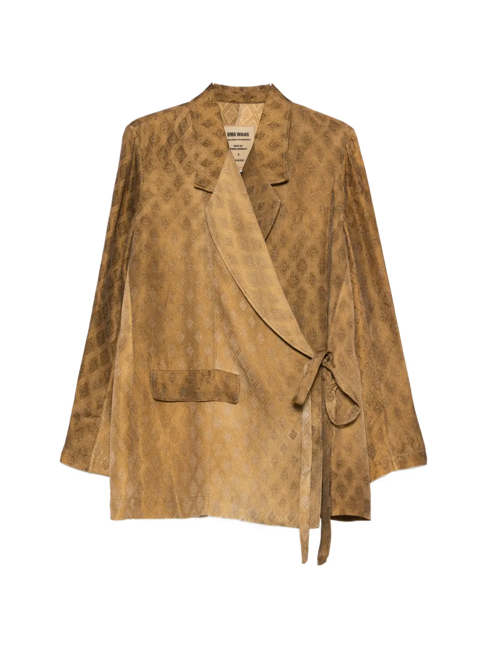 Блейзер с поясом на талии и ромбовидным узором Uma Wang, коричневый
Блейзер с поясом на талии и ромбовидным узором Uma Wang, коричневый