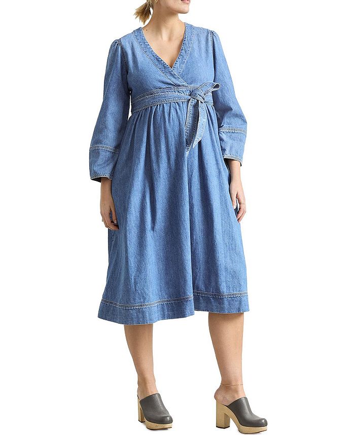 Джинсовое платье для беременных Carolina HATCH Collection, синий 
Джинсовое платье для беременных Carolina HATCH Collection, синий