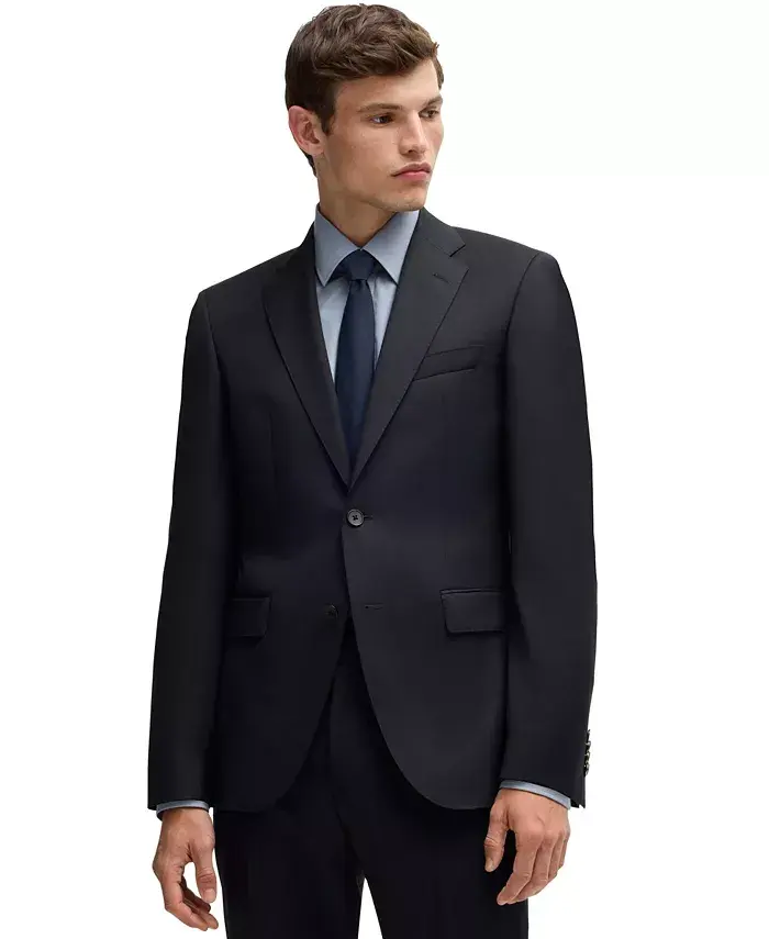BOSS by Men's Virgin-Wool Serge Suit Jacket – Жакет мужской костюмный из чистой шерсти саржевого переплетения BOSS Hugo Boss, синий
BOSS by Men's Virgin-Wool Serge Suit Jacket – Жакет мужской костюмный из чистой шерсти саржевого переплетения BOSS Hugo Boss, синий