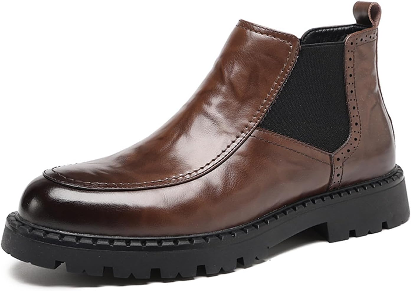 Мужские ботинки Chelsea с крупной подошвой из натуральной кожи, эластичные, с круглым носком, без шнуровки, с рифленой подошвой, деловые ботинки Чакка для работы в офисе, свадьбы и официальных мероприятий Nxnbhsl, коричневый
Мужские ботинки Chelsea с крупной подошвой из натуральной кожи, эластичные, с круглым носком, без шнуровки, с рифленой подошвой, деловые ботинки Чакка для работы в офисе, свадьбы и официальных мероприятий Nxnbhsl, коричневый