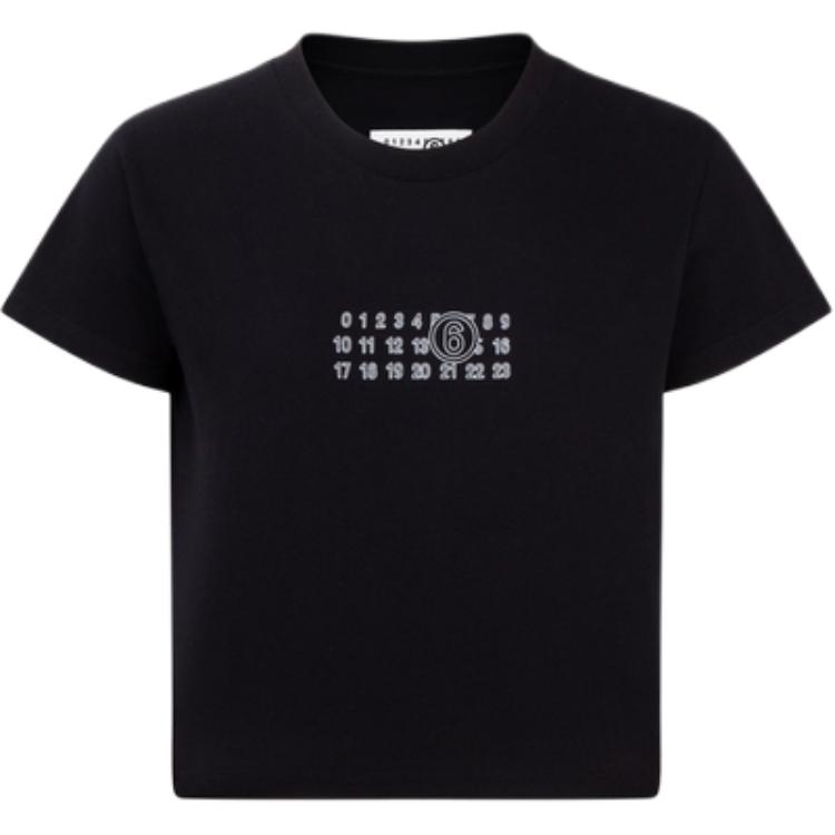 Футболка кроп с цифровым принтом MM6 Maison Margiela, черный
Футболка кроп с цифровым принтом MM6 Maison Margiela, черный