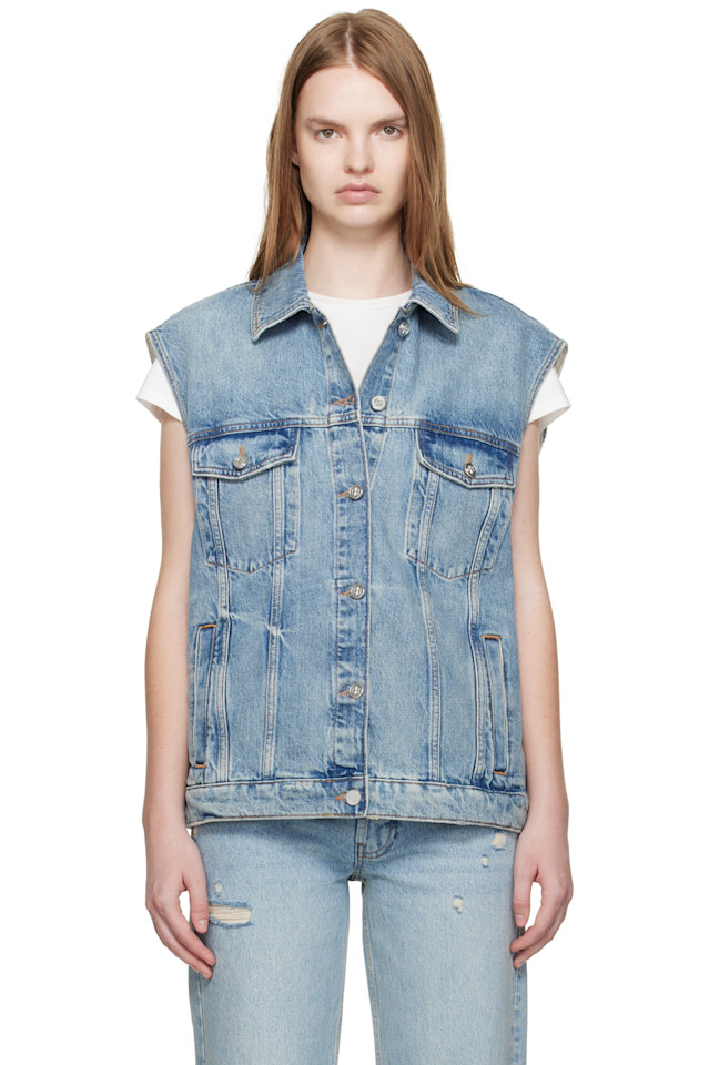 Anine Bing Синий джинсовый жилет Рори
Anine Bing Синий джинсовый жилет Рори