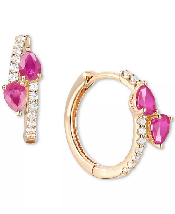 Серьги-Кольца с сапфирами, рубинами или изумрудами (3/4 карата) и бриллиантами (1/5 карата) из 14-каратного или белого золота Macy'S, ruby
Серьги-Кольца с сапфирами, рубинами или изумрудами (3/4 карата) и бриллиантами (1/5 карата) из 14-каратного или белого золота Macy'S, ruby