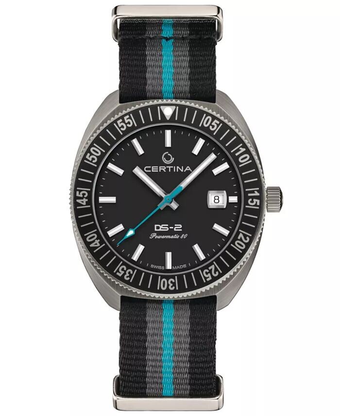 Мужские швейцарские автоматические часы DS-2 с полосатым синтетическим ремешком, 41 мм Certina
Мужские швейцарские автоматические часы DS-2 с полосатым синтетическим ремешком, 41 мм Certina