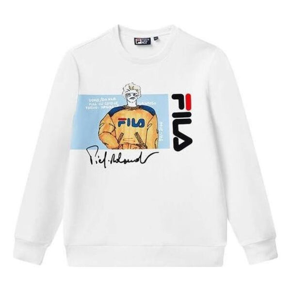 Свитер logo graphic sweater 'white black' Fila, белый 
Свитер logo graphic sweater 'white black' Fila, белый